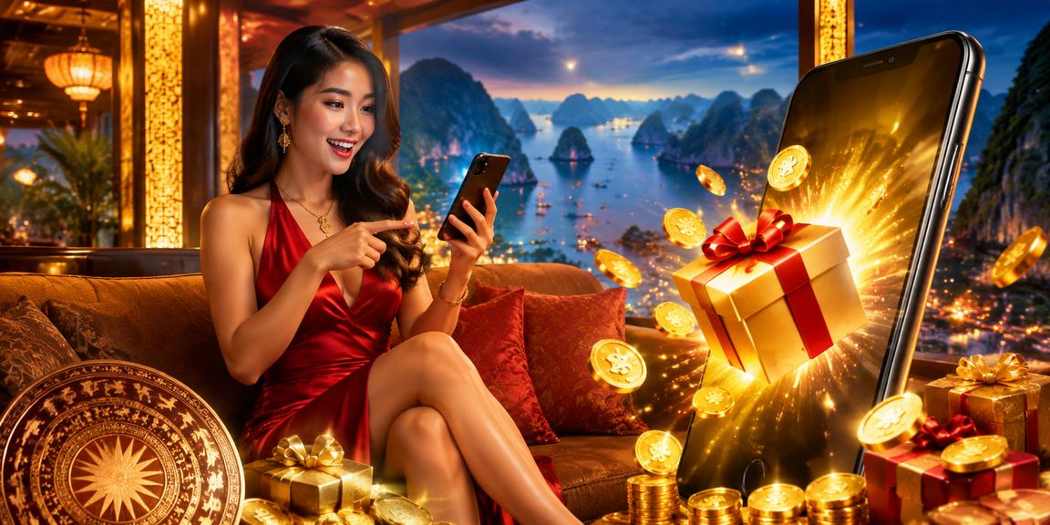 Người chơi tại Hạ Long Bay sử dụng casino mobile của u888vip