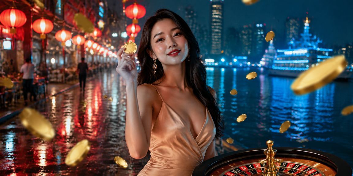 Người dùng chơi roulette trực tuyến tại chợ đêm TP.HCM dưới ánh đèn neon